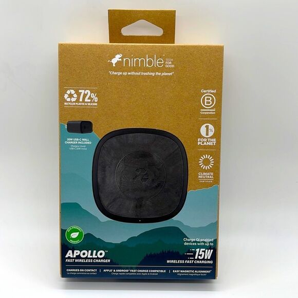NIB NIMBLE APOLLO Wireless Bundle Fast Wireless Charger - Picture 2 of 4